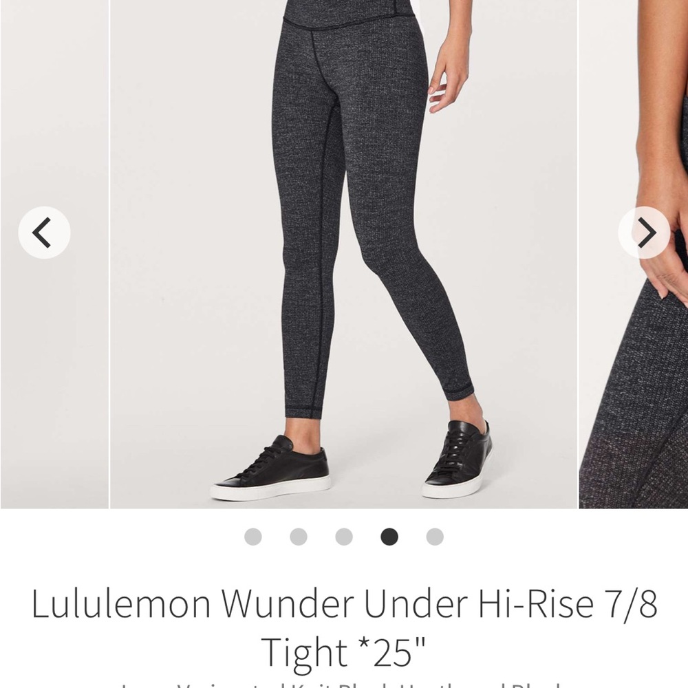 Lululemon Black Wunder Under Hi-Rise Leggings